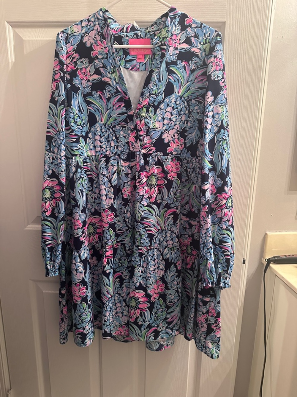 Lilly Pulitzer Winona Stretch Dress in the Pineapple Paradise print.